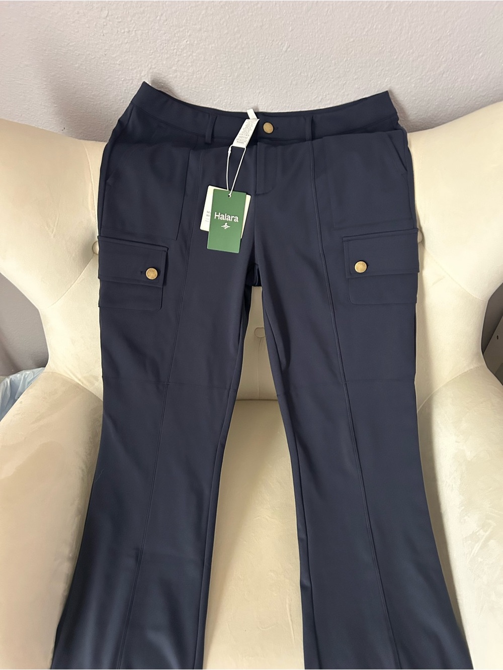 HALARA Midnight Blue High-Waist Cargo Leggings